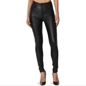 Hammer Jeans Faux Leather Black Jeans Size 3